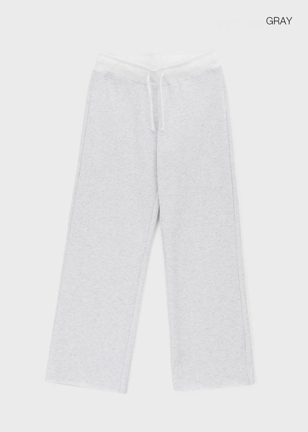 Anomal Cut Wide Elastic Pants