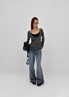 O'Fact bootcut denim pants