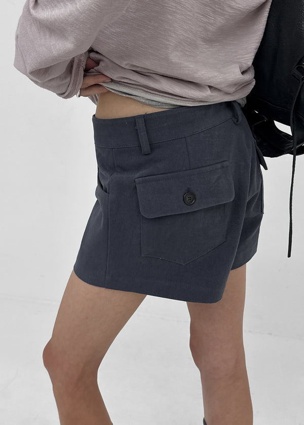 Gulf Low-waist Back-Pocket Cotton Shorts