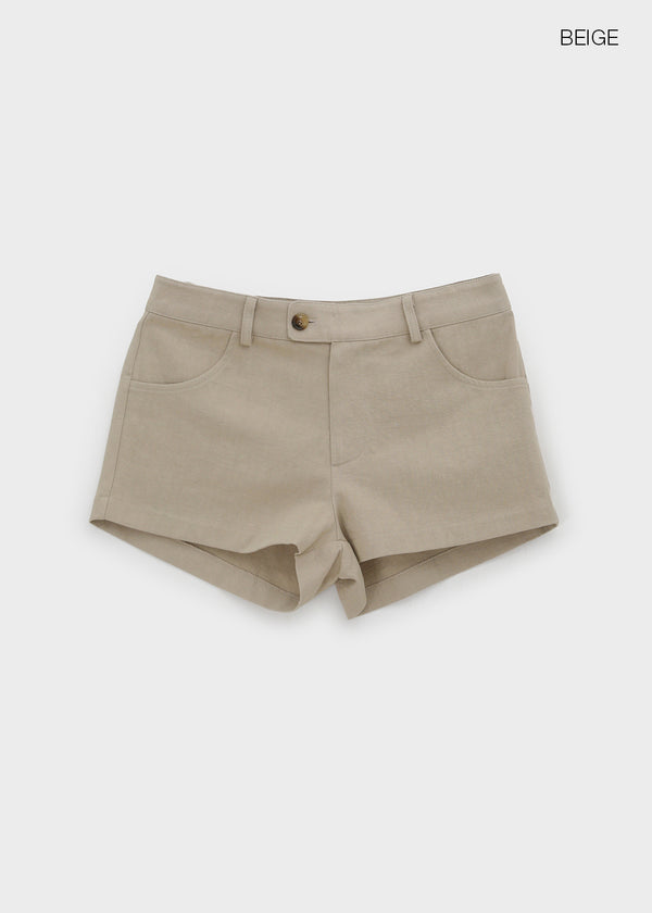 Gulf Low-waist Back-Pocket Cotton Shorts