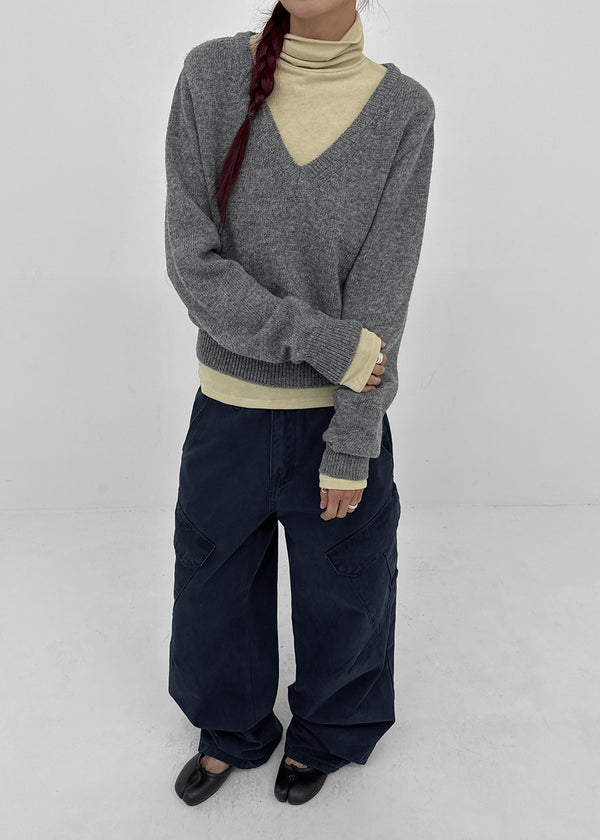 Decant washed wide cargo pants
