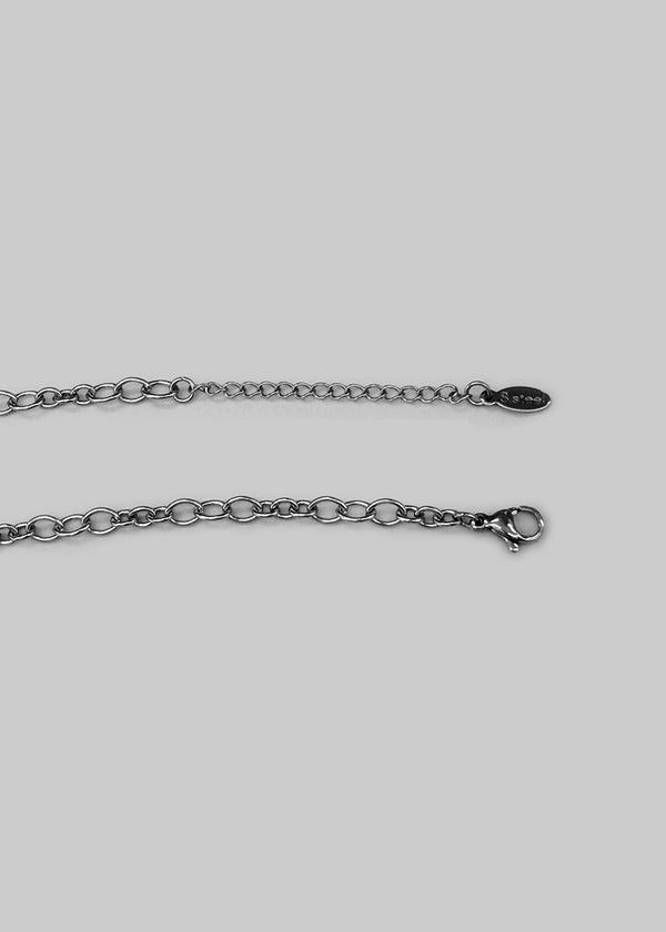 Lemton Silver Bar Bead Necklace