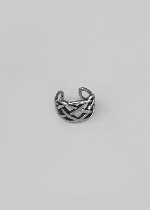 Checker Vintage Bold Ear Cuff