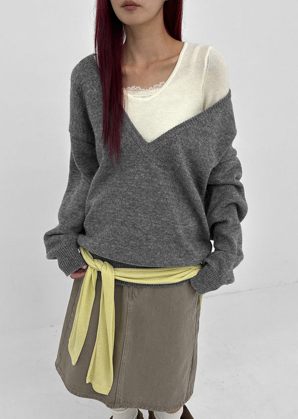 [MADE] Roadcle V-neck Standard Fit Knit