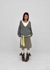 Dizzy Cotton Midi Skirt (Belt Set)