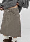 Dizzy Cotton Midi Skirt (Belt Set)