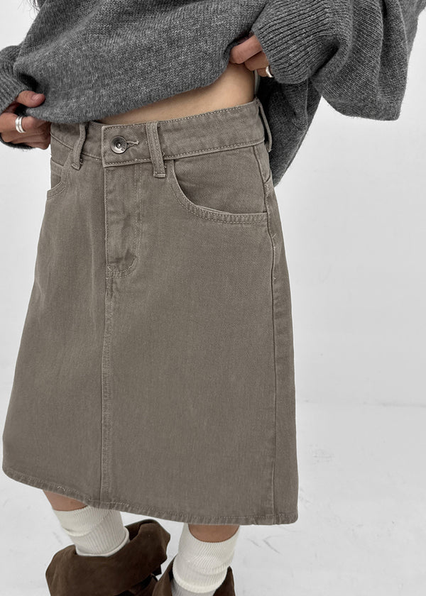 Dizzy Cotton Midi Skirt (Belt Set)