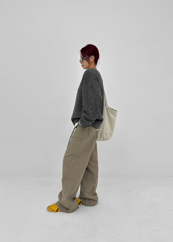 [MADE] Furd Loose Fit Henley Neck Knit