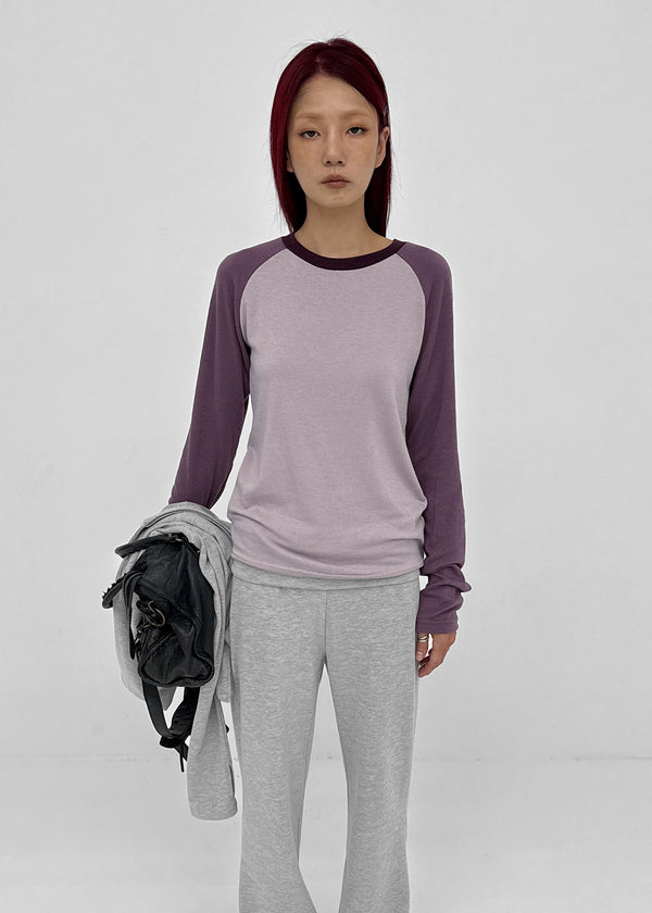 Crucial color-block raglan long-sleeve shirt