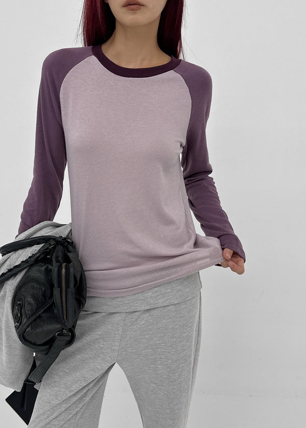 Crucial color-block raglan long-sleeve shirt