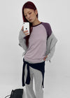 Crucial color-block raglan long-sleeve shirt