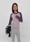 Crucial color-block raglan long-sleeve shirt