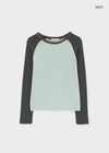 Crucial color-block raglan long-sleeve shirt