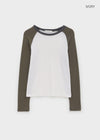Crucial color-block raglan long-sleeve shirt