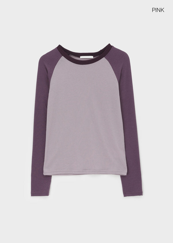 Crucial color-block raglan long-sleeve shirt