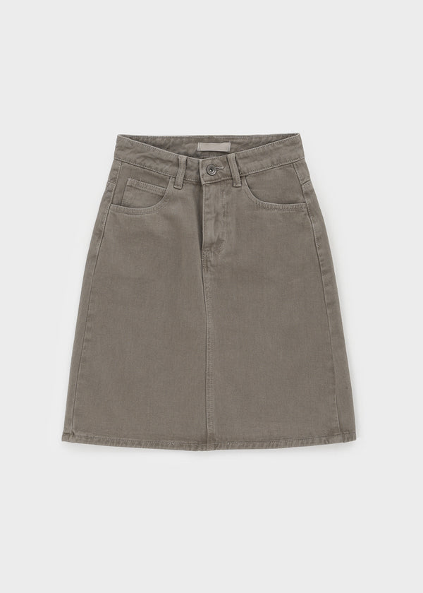 Dizzy Cotton Midi Skirt (Belt Set)