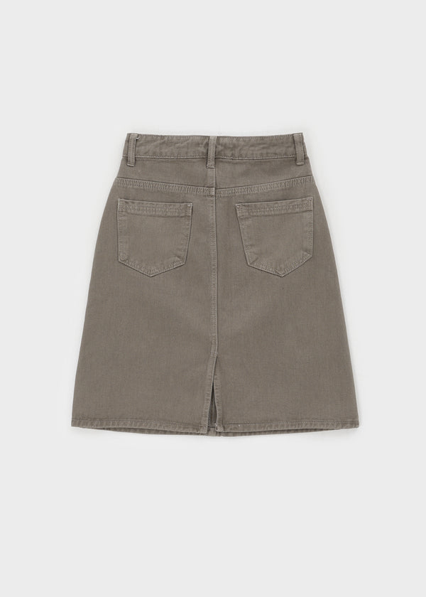 Dizzy Cotton Midi Skirt (Belt Set)