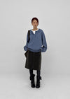 [MADE] Furd Loose Fit Henley Neck Knit