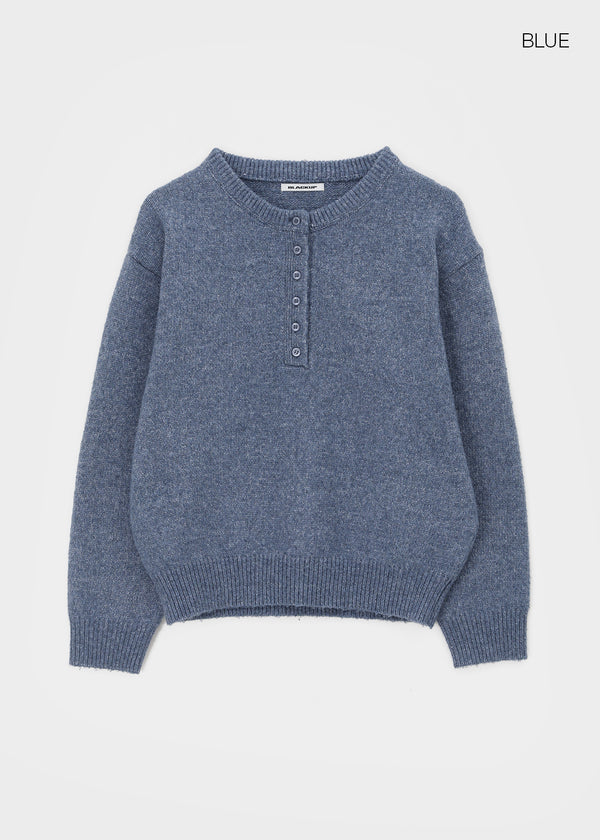 [MADE] Furd Loose Fit Henley Neck Knit