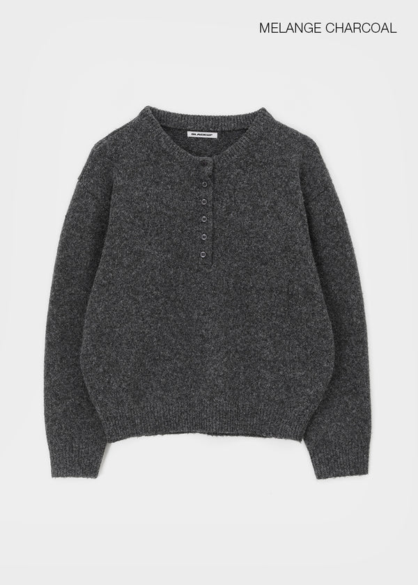 [MADE] Furd Loose Fit Henley Neck Knit
