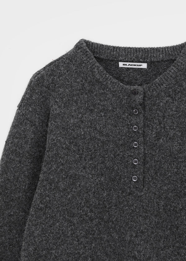 [MADE] Furd Loose Fit Henley Neck Knit