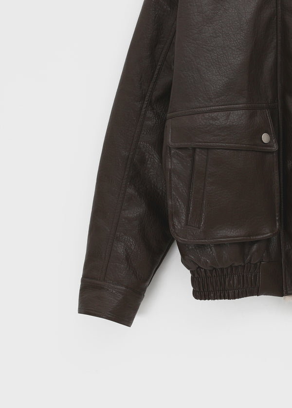 [MADE] Ropun High-Neck Leather Jumper (4oz)