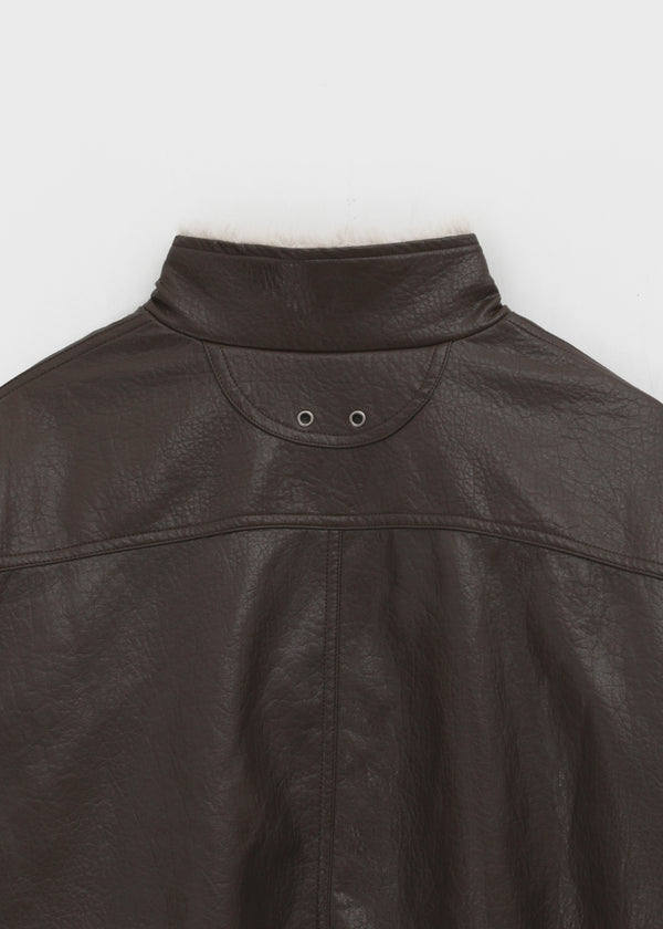 [MADE] Ropun High-Neck Leather Jumper (4oz)
