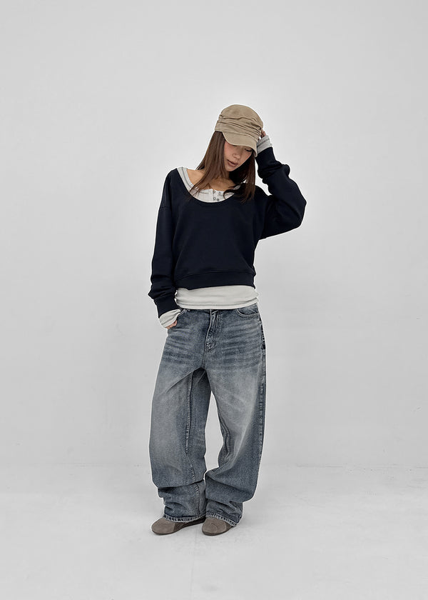 [MADE] Ever U-Neck Fleece-Lined Sweatshirt (Available as a set)