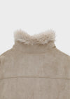[MADE] Muer High-Neck Fur Padded Shearling Jacket