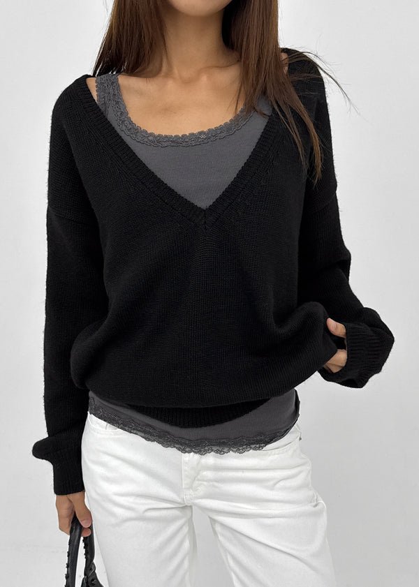 [MADE] Roadcle Deep V-Neck Loose Fit Knit