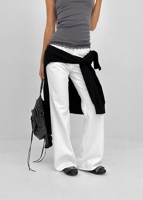 Turang Low Lyocell Cotton Wide Bootcut Pants