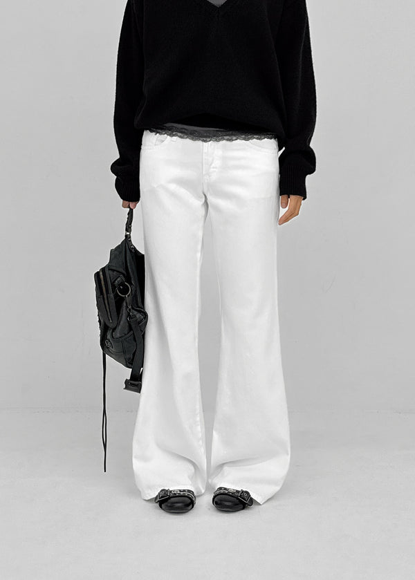 Turang Low Lyocell Cotton Wide Bootcut Pants