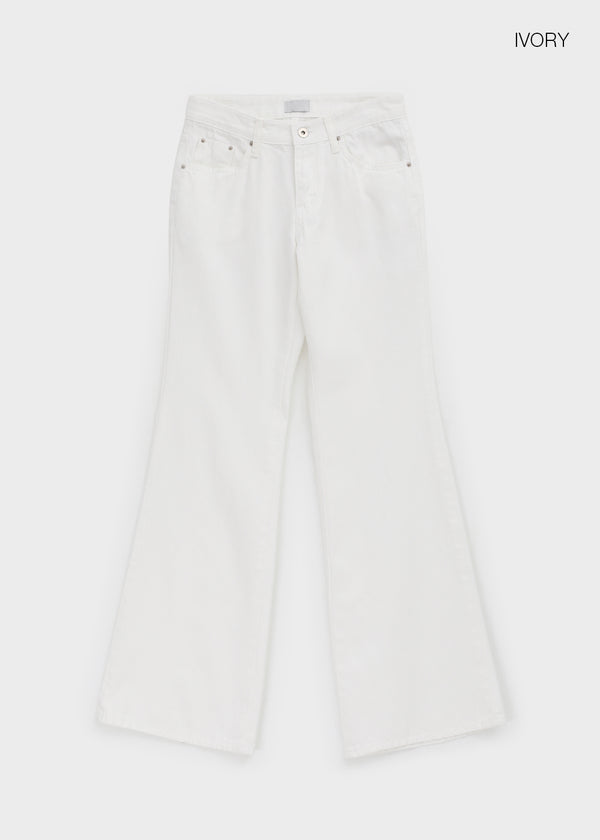 Turang Low Lyocell Cotton Wide Bootcut Pants