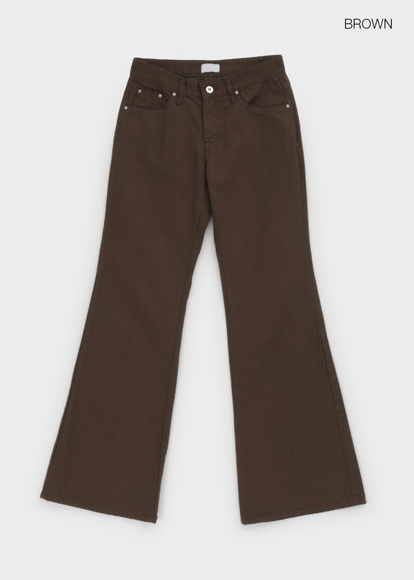 Turang Low Lyocell Cotton Wide Bootcut Pants