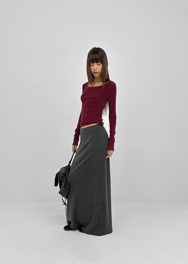 [MADE] Libra Stitch Fleece-Lined U-Neck Long Sleeve Tee (Available as a set)