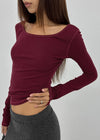 [MADE] Libra Stitch Fleece-Lined U-Neck Long Sleeve Tee (Available as a set)