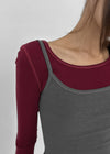 [MADE] Libra Stitch Fleece-Lined U-Neck Long Sleeve Tee (Available as a set)