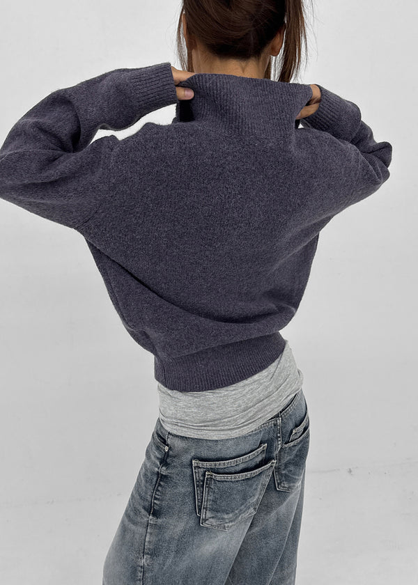 [MADE] Posie Half Knit Zip-up