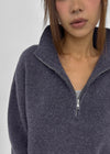 [MADE] Posie Half Knit Zip-up