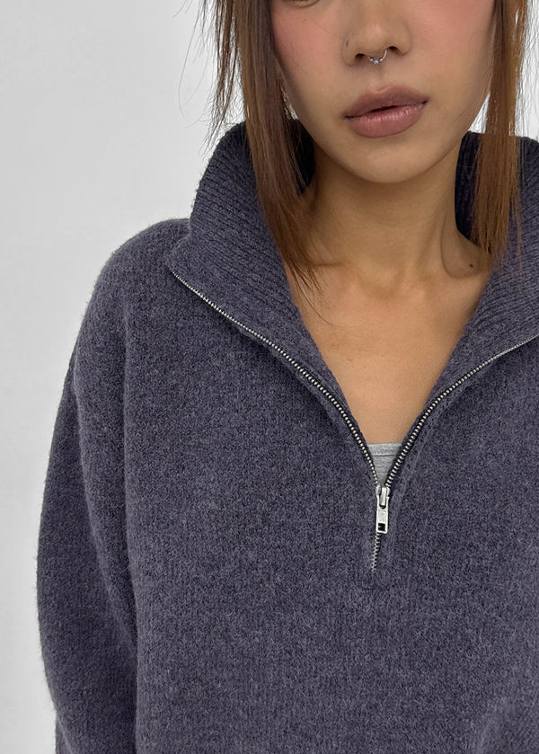 [MADE] Posie Half Knit Zip-up