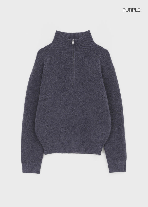 [MADE] Posie Half Knit Zip-up