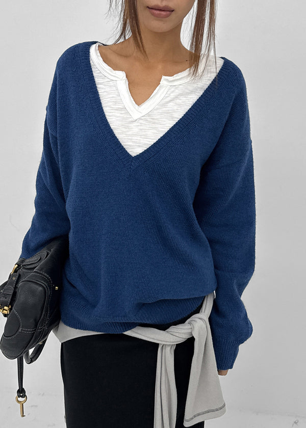 [MADE] Roadcle Deep V-Neck Loose Fit Knit