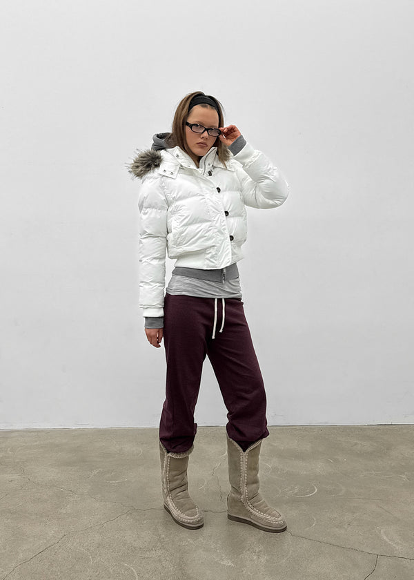 [MADE] Vanity Fur-Trimmed Wellon Crop Padded Jacket