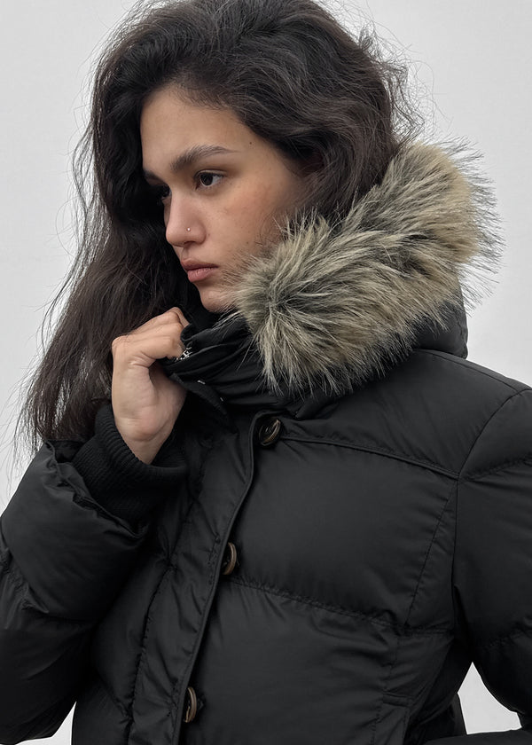 [MADE] Vanity Fur-Trimmed Wellon Crop Padded Jacket