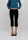 Rollin Velvet Low-Waisted Capri Pants