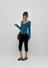 Rollin Velvet Low-Waisted Capri Pants