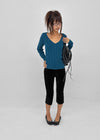 Rollin Velvet Low-Waisted Capri Pants