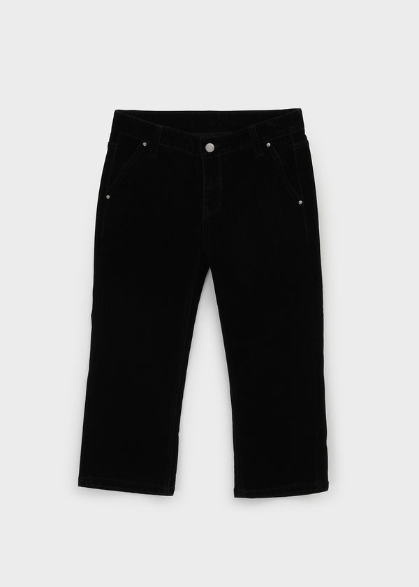Rollin Velvet Low-Waisted Capri Pants