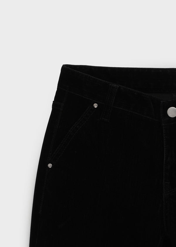 Rollin Velvet Low-Waisted Capri Pants