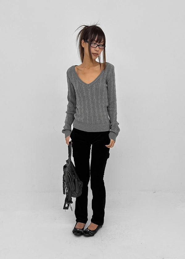 [MADE] Howag Cotton V-neck Cable Knit